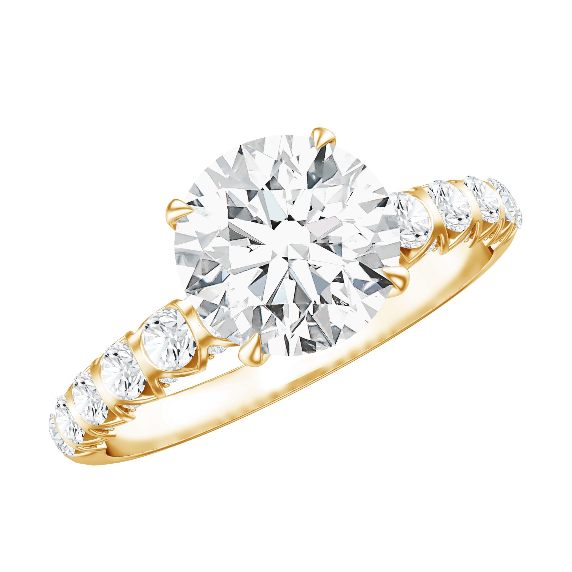 Lab Grown Diamond Ring - 2 Carat Round Engagement Ring with IGI Certificate