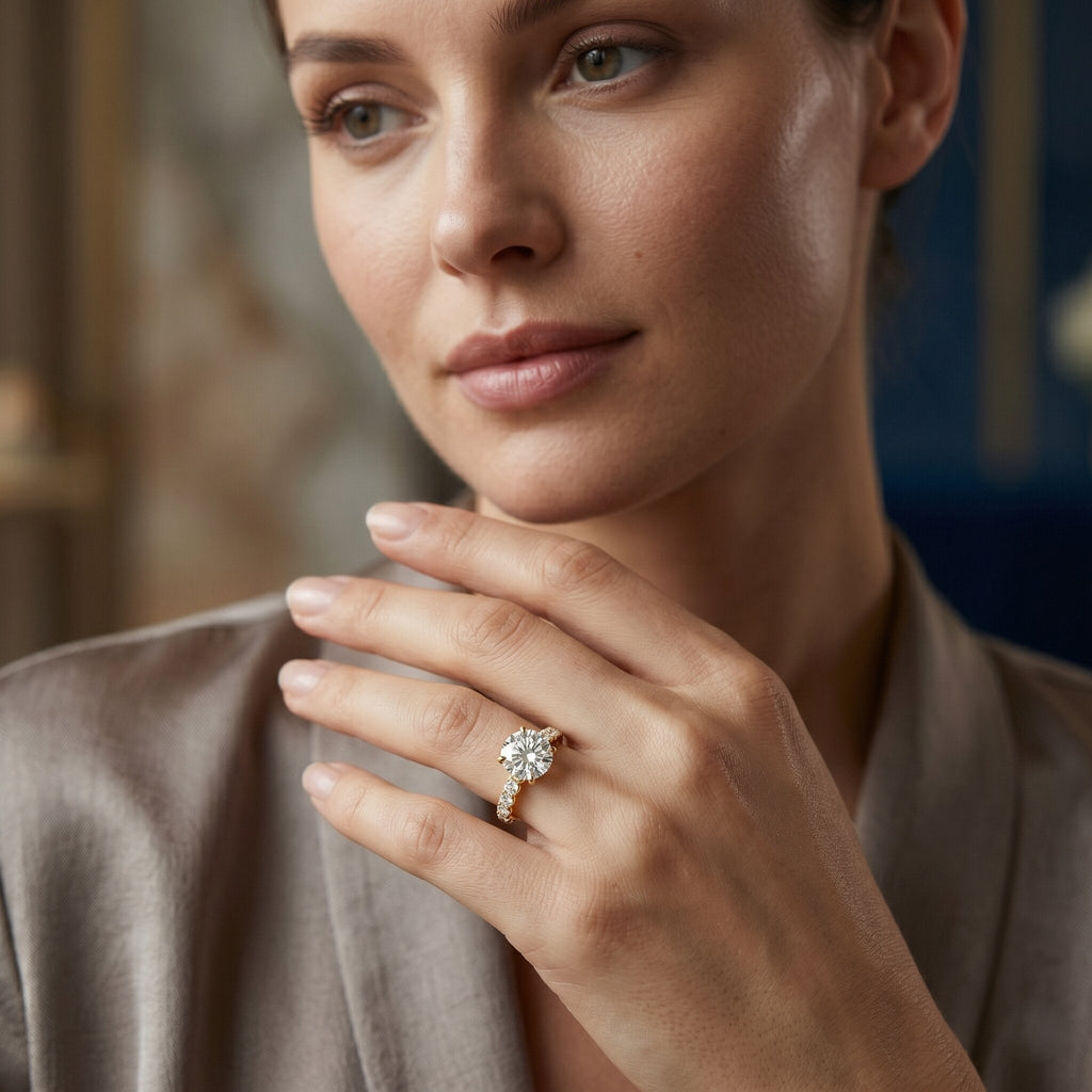 Lab Grown Diamond Ring - 2 Carat Round Engagement Ring with IGI Certificate