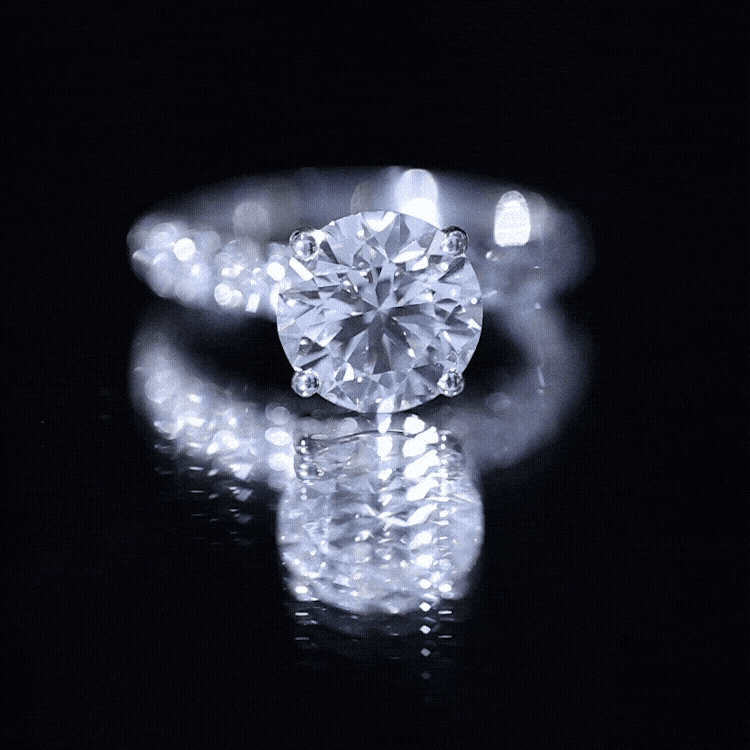 3 Carat Lab Diamond Ring - Round Cut Engagement Ring with IGI Certified Sparkle