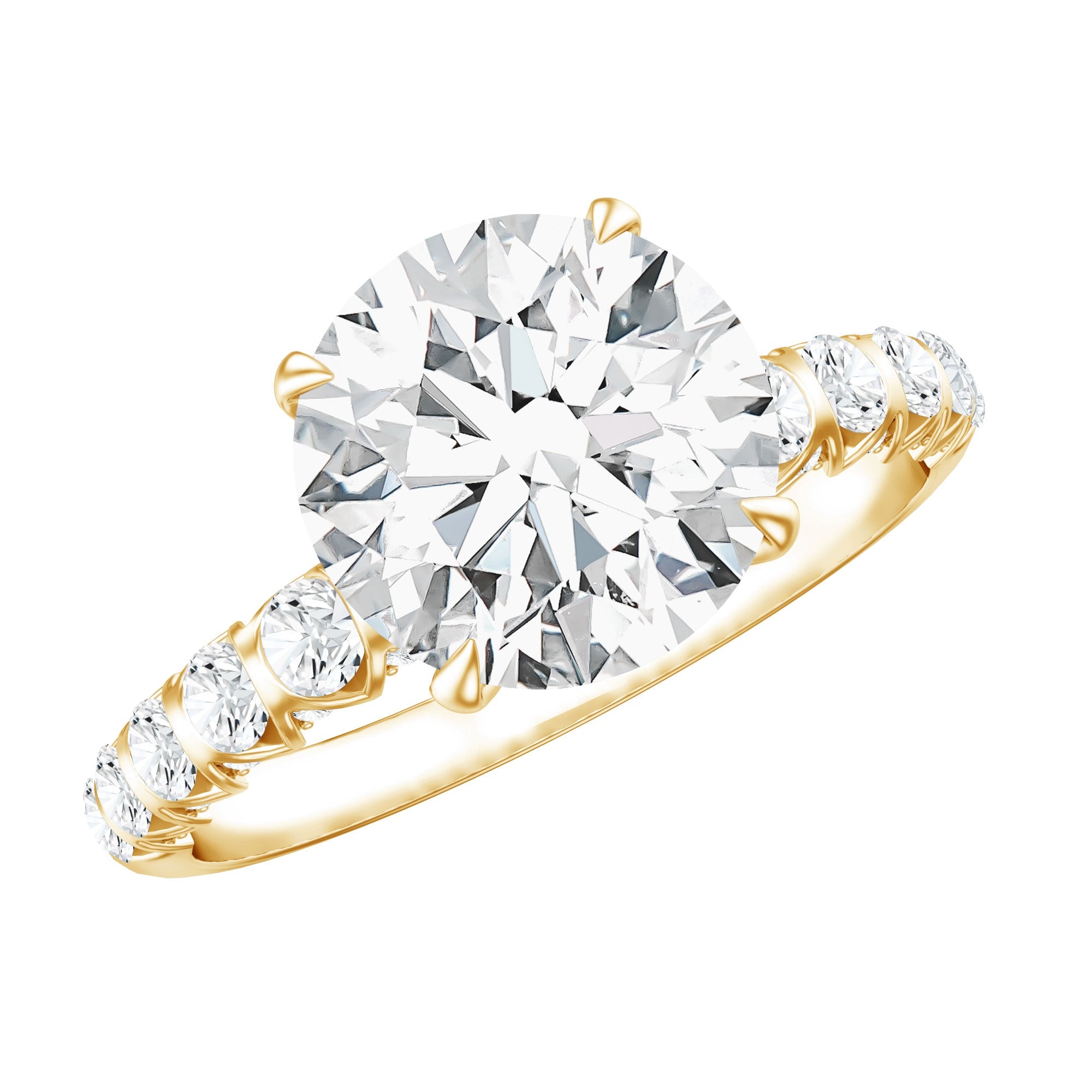 3 Carat Lab Diamond Ring - Round Cut Engagement Ring with IGI Certified Sparkle