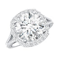 Lab Grown Diamond Ring – 5 Carat Round Cut Engagement Ring with Halo Setting
