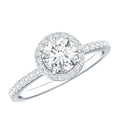 Lab Grown Diamond Ring – IGI Certified Round Engagement Ring with Hidden Halo Design