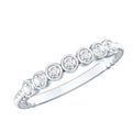 Bezel Set Round Diamond Half Eternity Ring