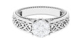 Illusion Real Diamond Celtic Knot Band Ring for Women