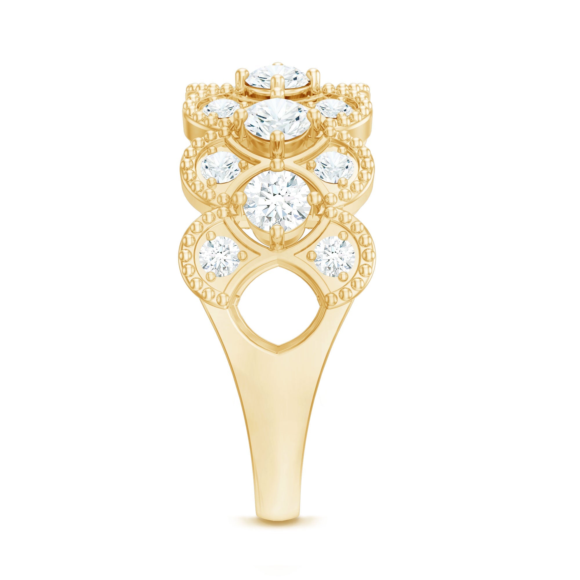 Designer Certified Moissanite Wedding Band for Women