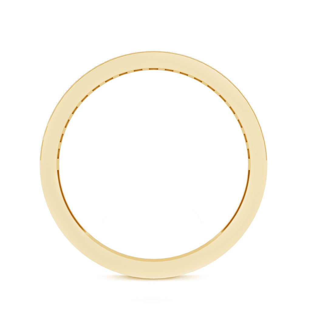 Garnet Wedding Band – Yellow Gold Ring with Channel Set Baguette Garnet Stones