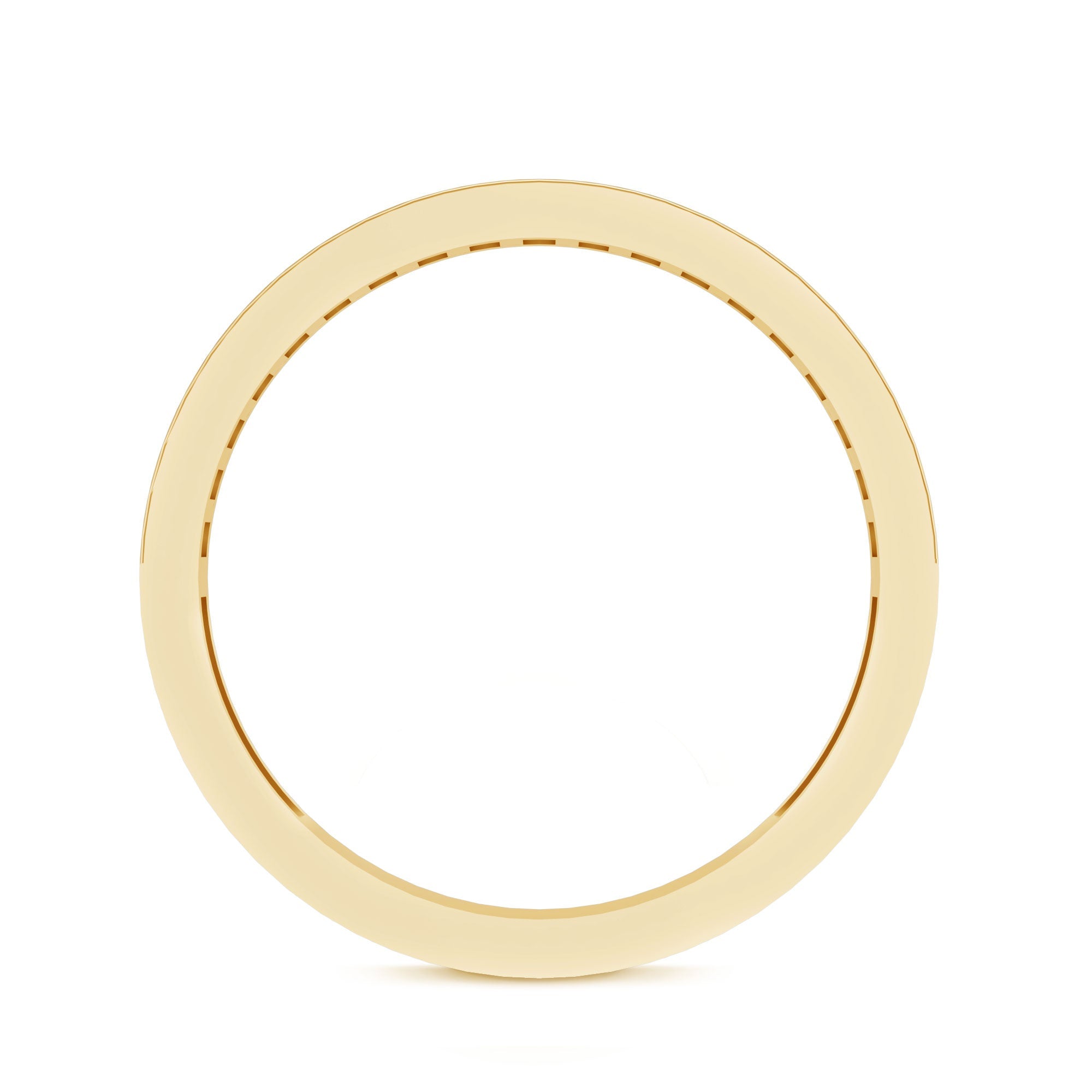 Garnet Wedding Band – Yellow Gold Ring with Channel Set Baguette Garnet Stones
