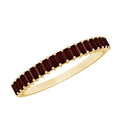 Garnet Eternity Ring – Half Eternity Band With AAA Quality Baguette Garnet
