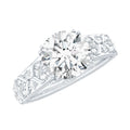 Moissanite Engagement Ring – 2 Carat Vintage Solitaire With Double Prong Setting