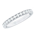 Moissanite Eternity Ring – Half Eternity Band With Round Cut Bar Set Stones