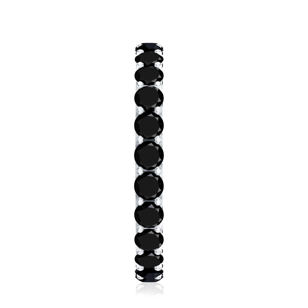 Certified Black Onyx Stackable Wedding Band for Women
