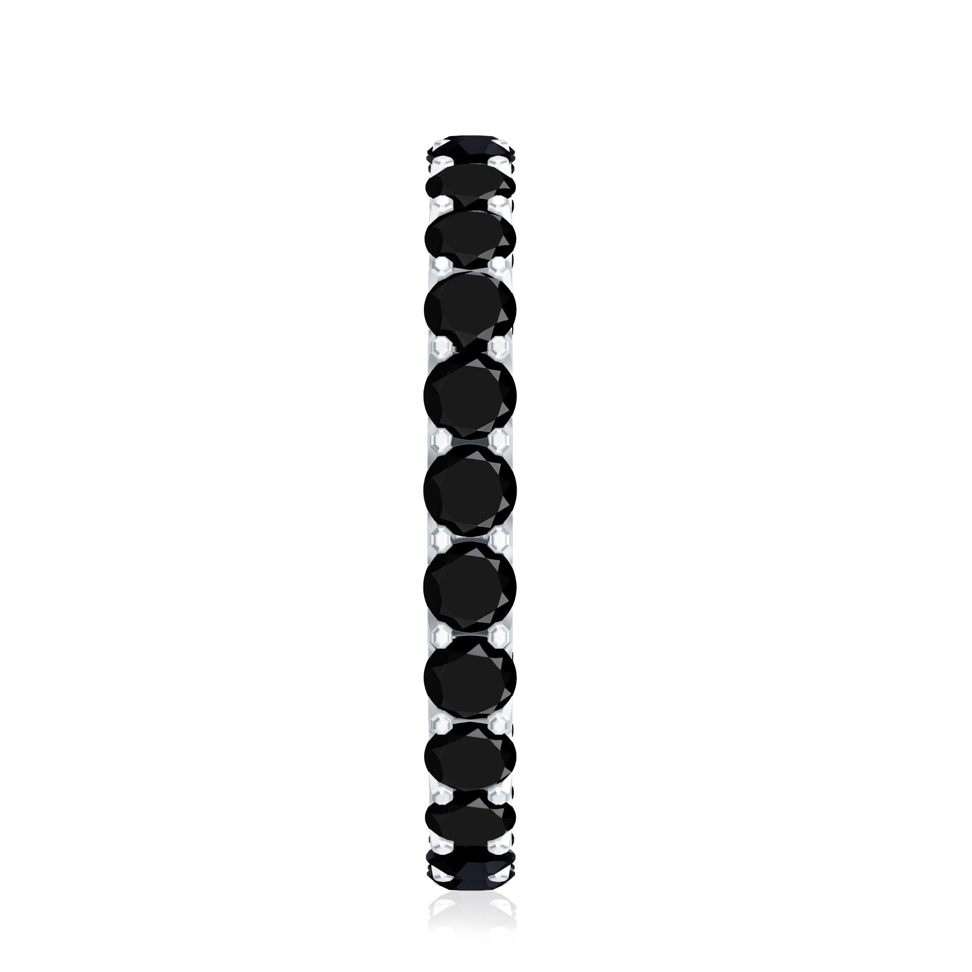 Certified Black Onyx Stackable Wedding Band for Women