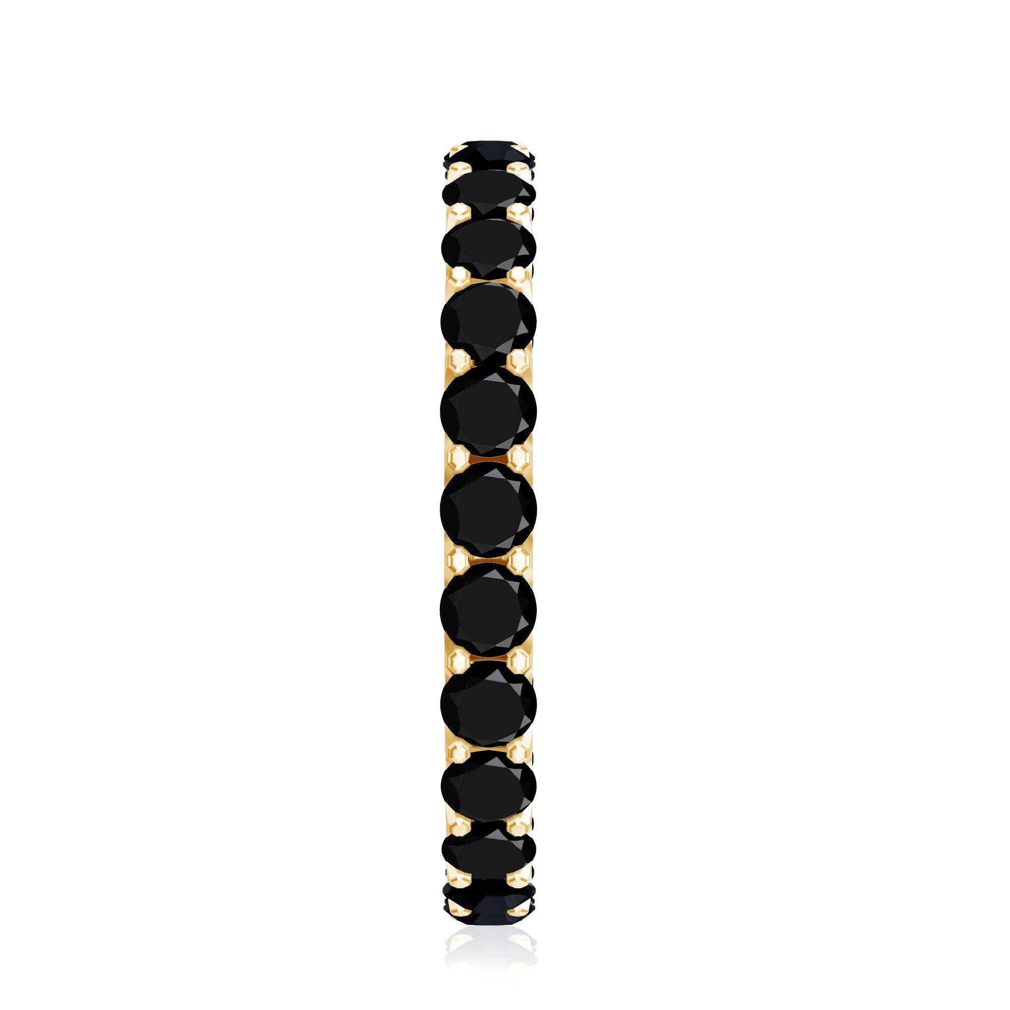 Certified Black Onyx Stackable Wedding Band for Women