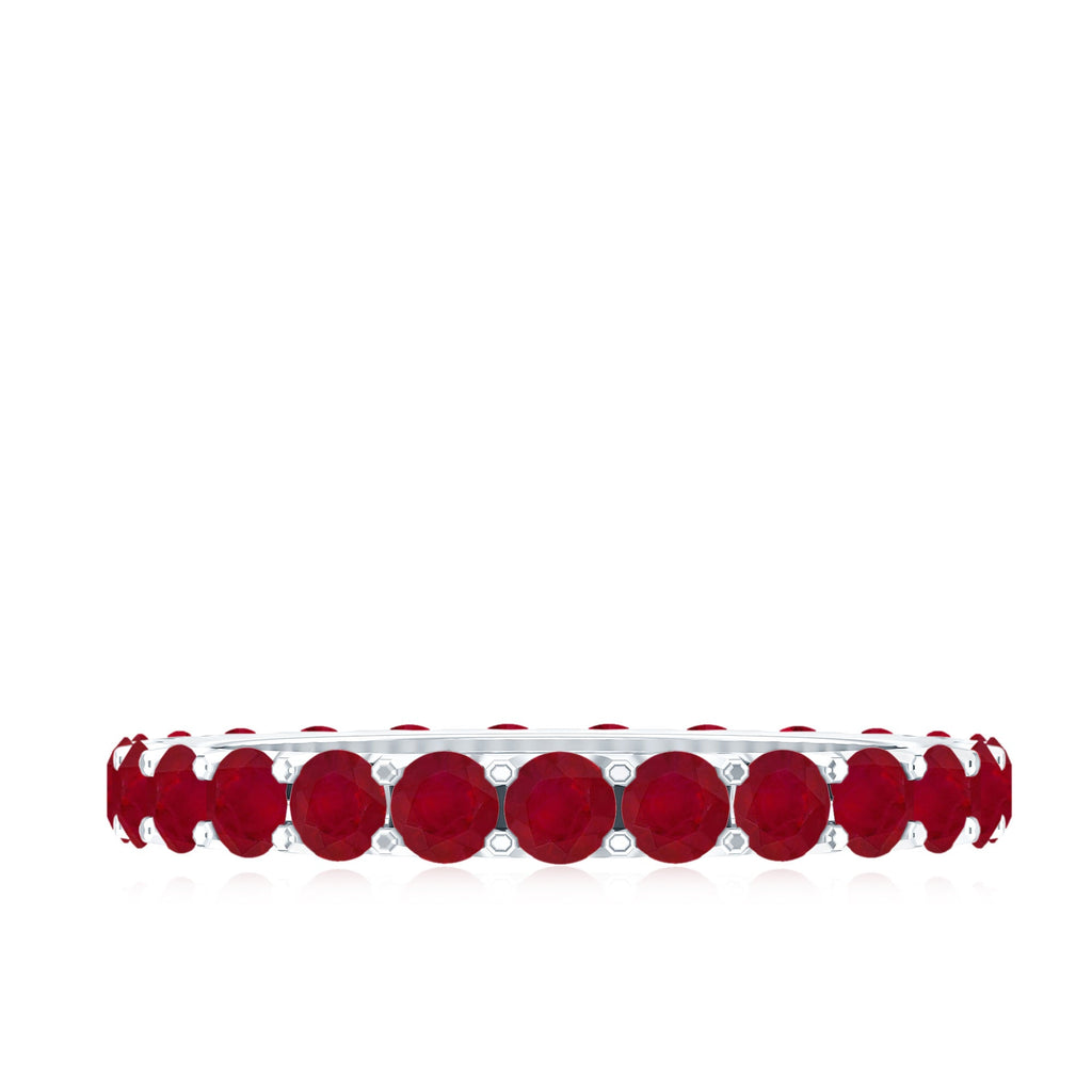 Ruby Eternity Ring – Full Eternity Band with AAA Quality Ruby Stones | Stackable