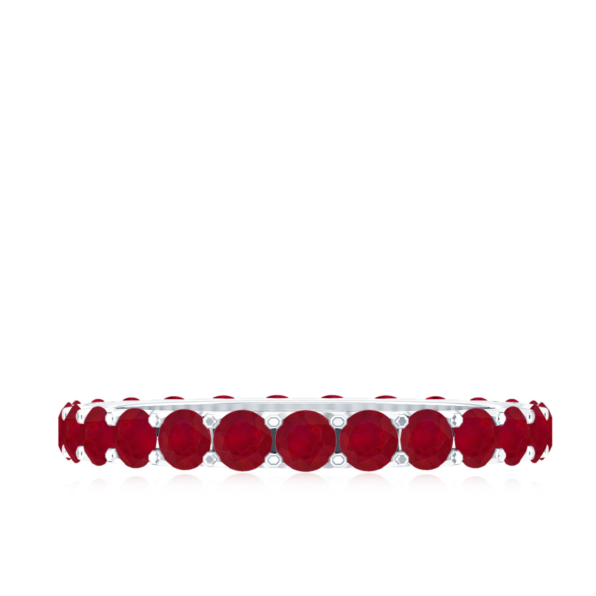 Ruby Eternity Ring – Full Eternity Band with AAA Quality Ruby Stones | Stackable