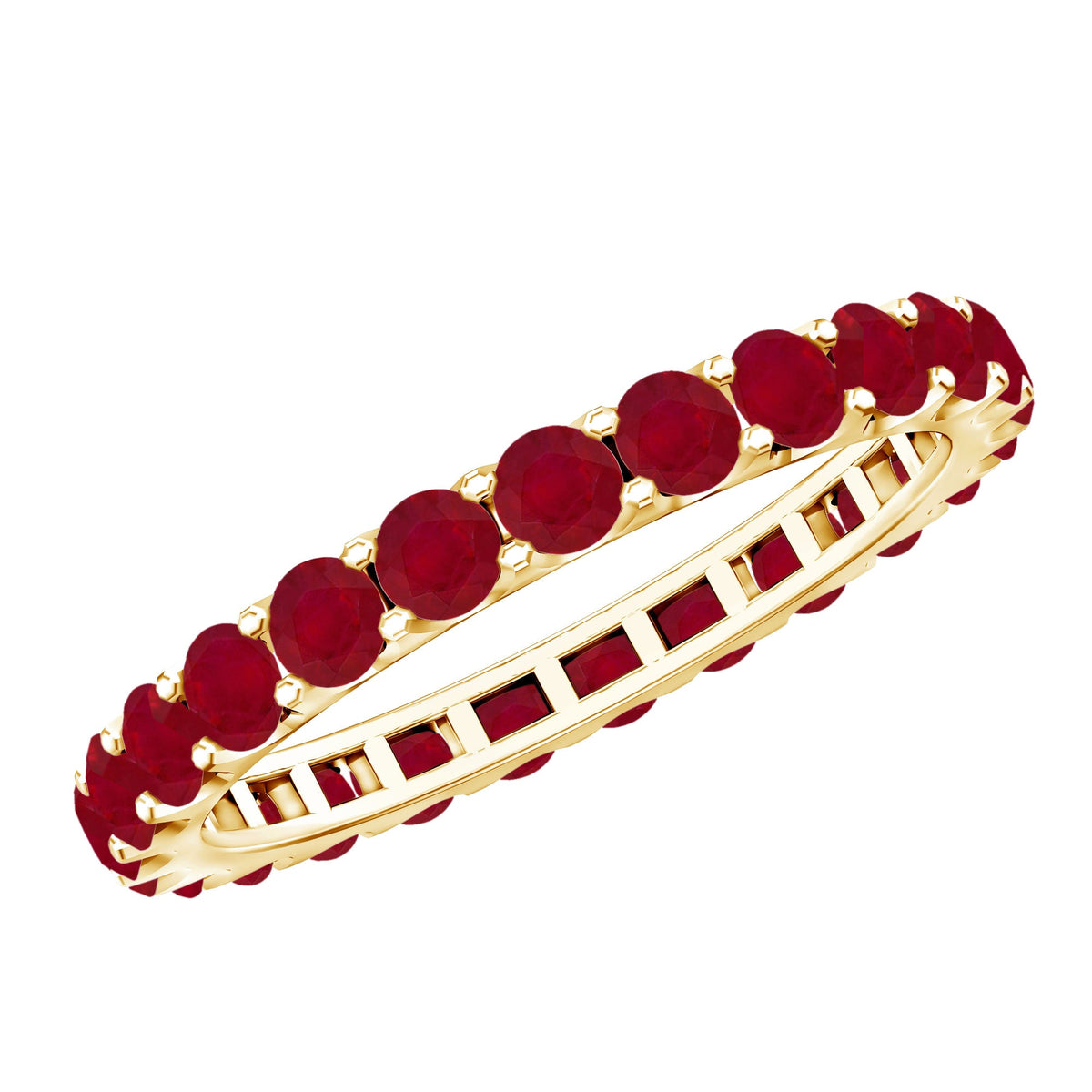 Ruby Eternity Ring – Full Eternity Band with AAA Quality Ruby Stones | Stackable
