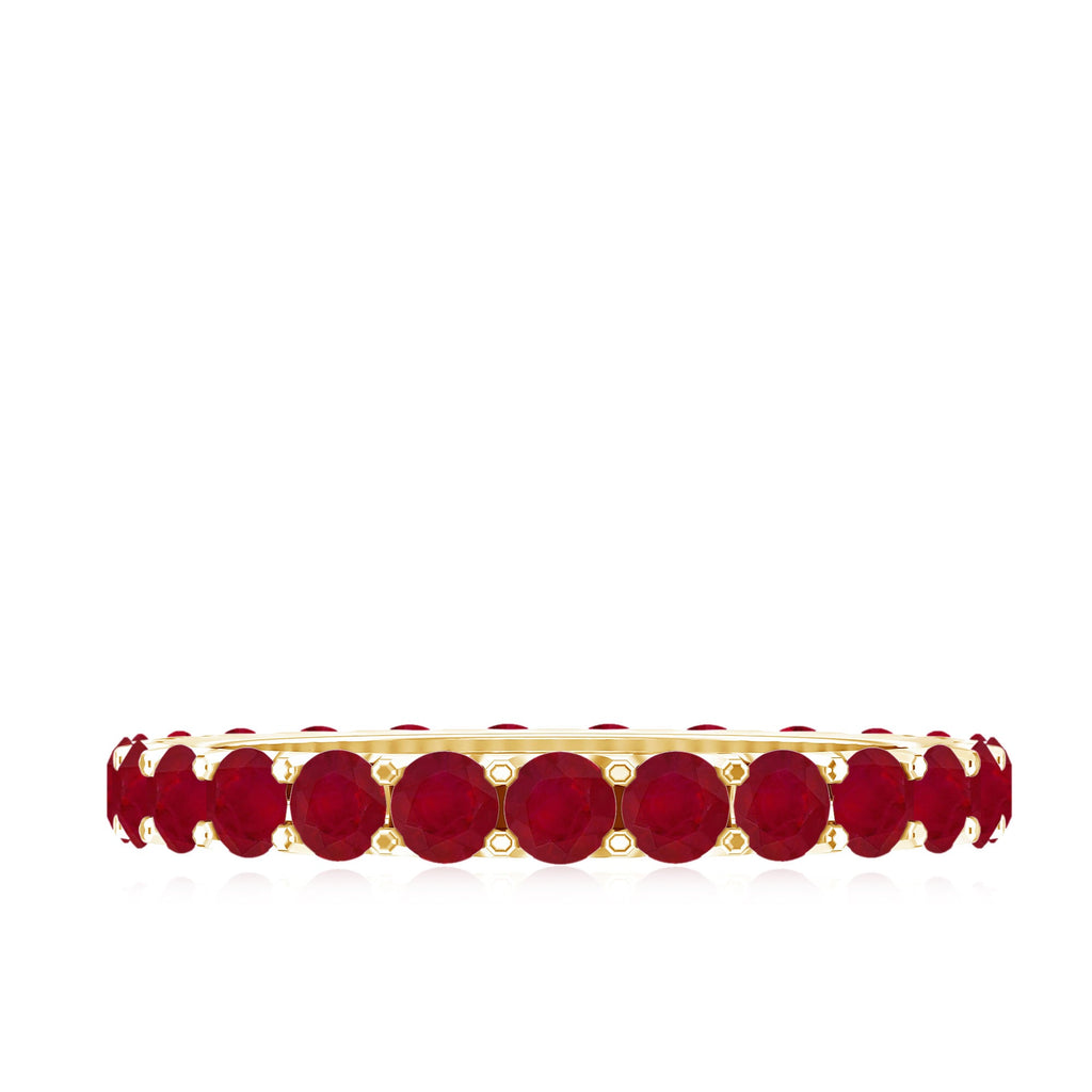 Ruby Eternity Ring – Full Eternity Band with AAA Quality Ruby Stones | Stackable