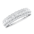 Classic Moissanite Half Eternity Wedding Band Ring