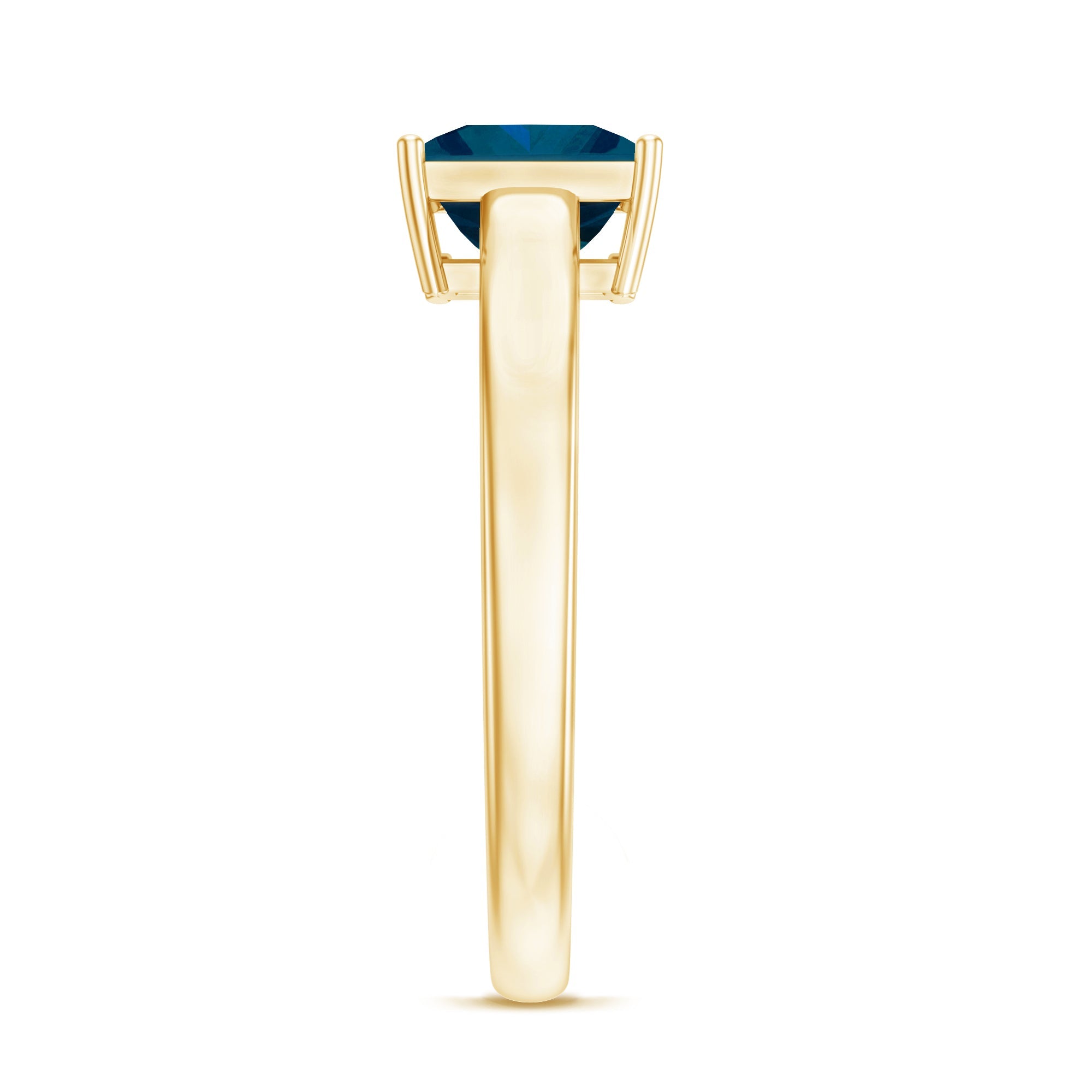 1 Carat Princess Cut London Blue Topaz Solitaire Ring