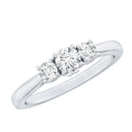 Moissanite Promise Ring – Brilliant Cut Three Stone Ring for Women | Prong Setting