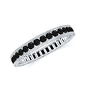 Black Onyx Wedding Band with Milgrain Detailing