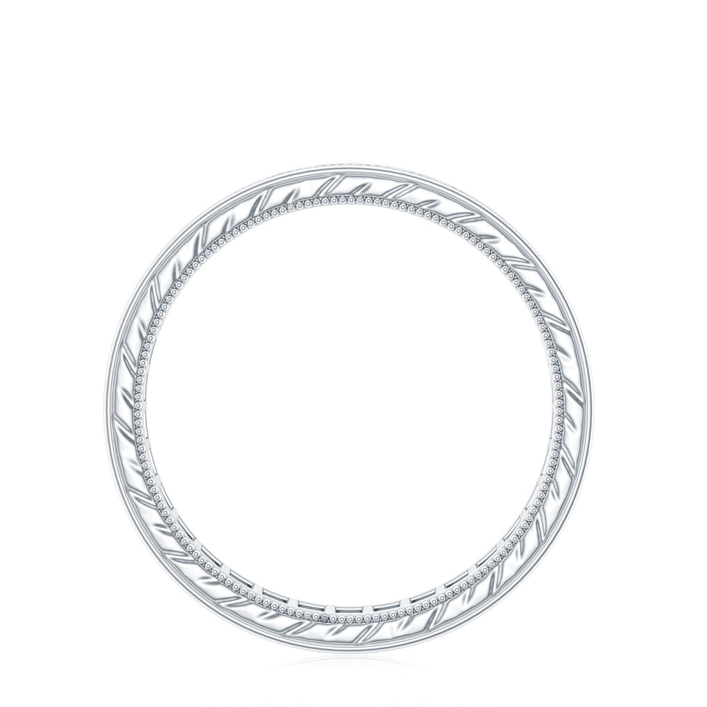 Black Onyx Wedding Band with Milgrain Detailing