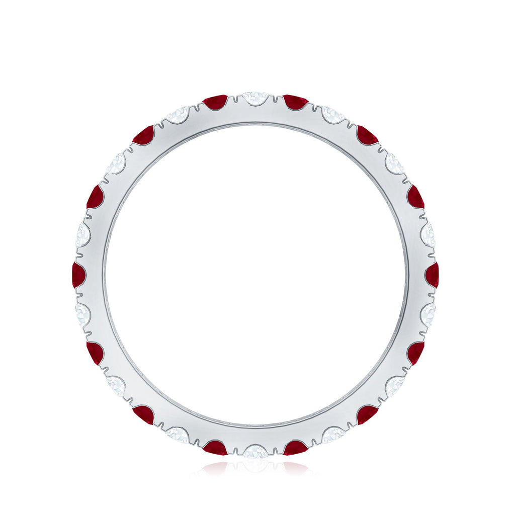 Ruby Eternity Ring – AAA Quality Diamond Full Eternity Band With French Pave Setting