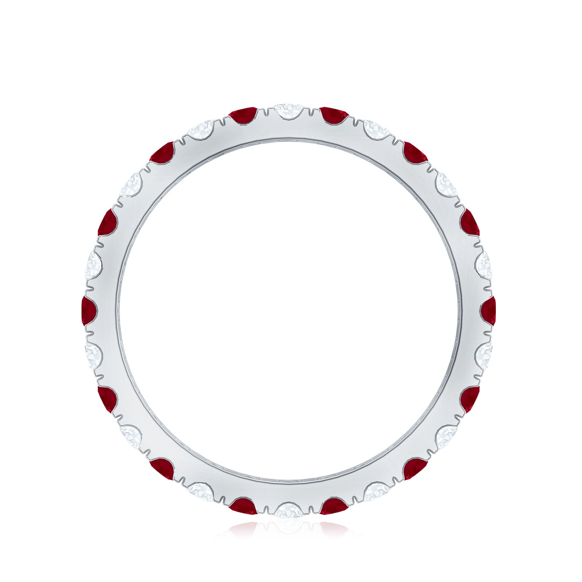 Ruby Eternity Ring – AAA Quality Diamond Full Eternity Band With French Pave Setting