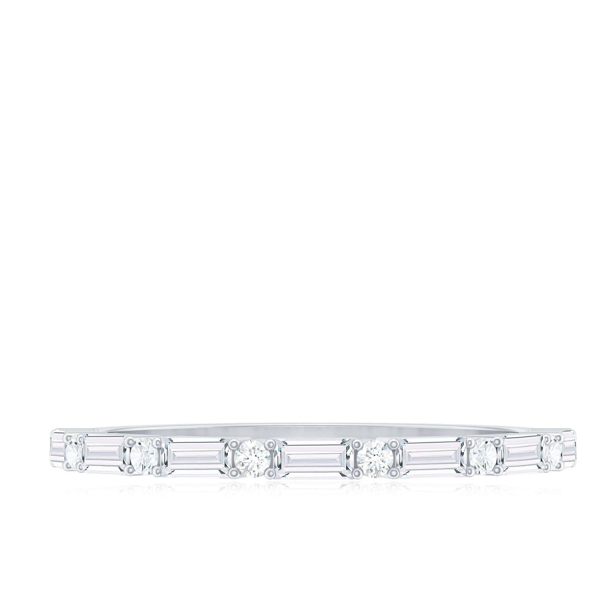 Moissanite Stackable Ring – Minimalist Slim Band Wedding Band for Women’s Jewelry