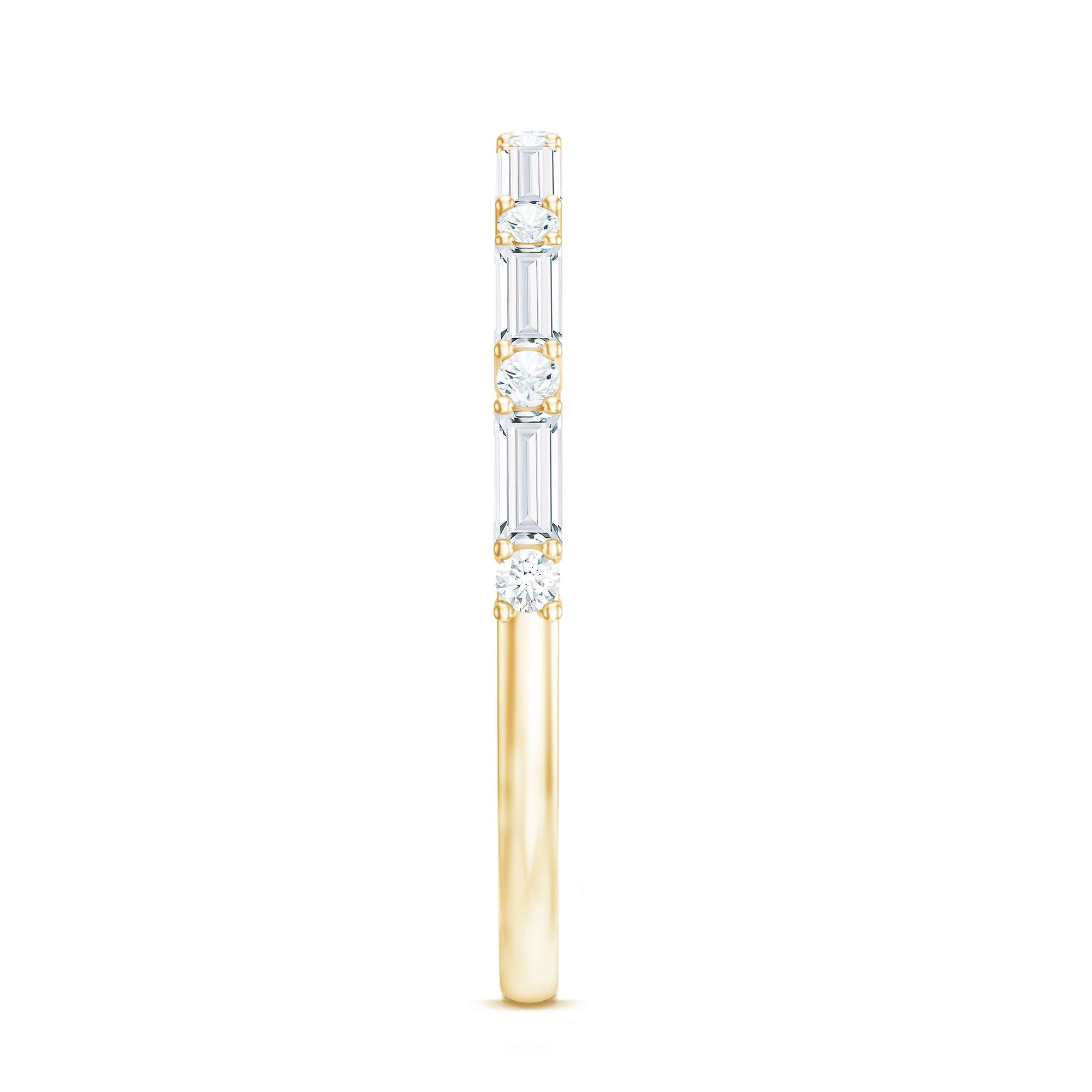 Moissanite Stackable Ring – Minimalist Slim Band Wedding Band for Women’s Jewelry