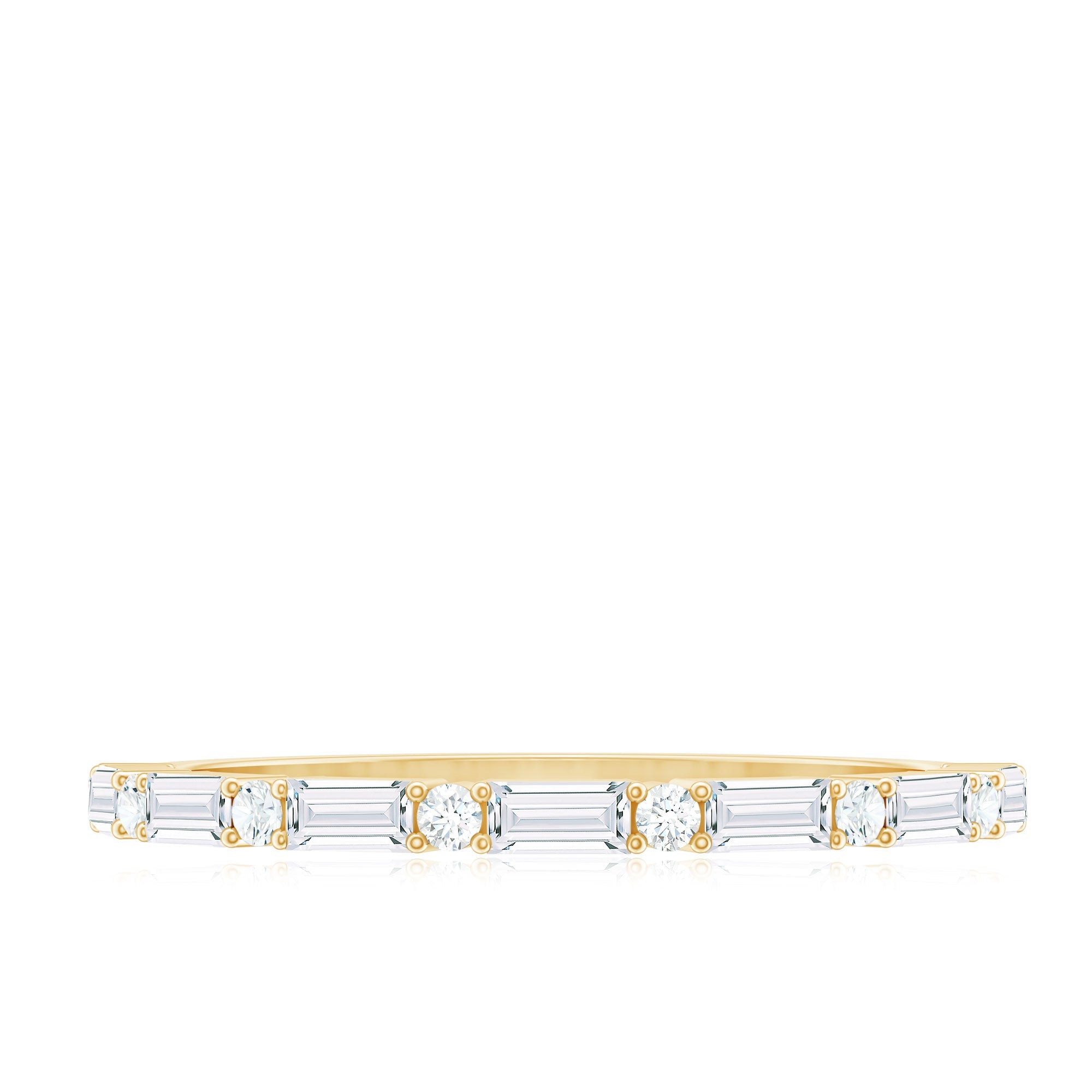 Moissanite Stackable Ring – Minimalist Slim Band Wedding Band for Women’s Jewelry