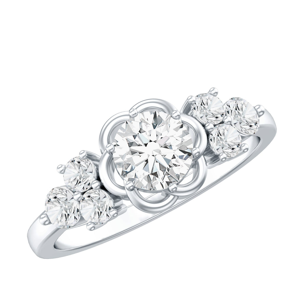 Certified 0.9 Carat Lab Grown Diamond Engagement Ring