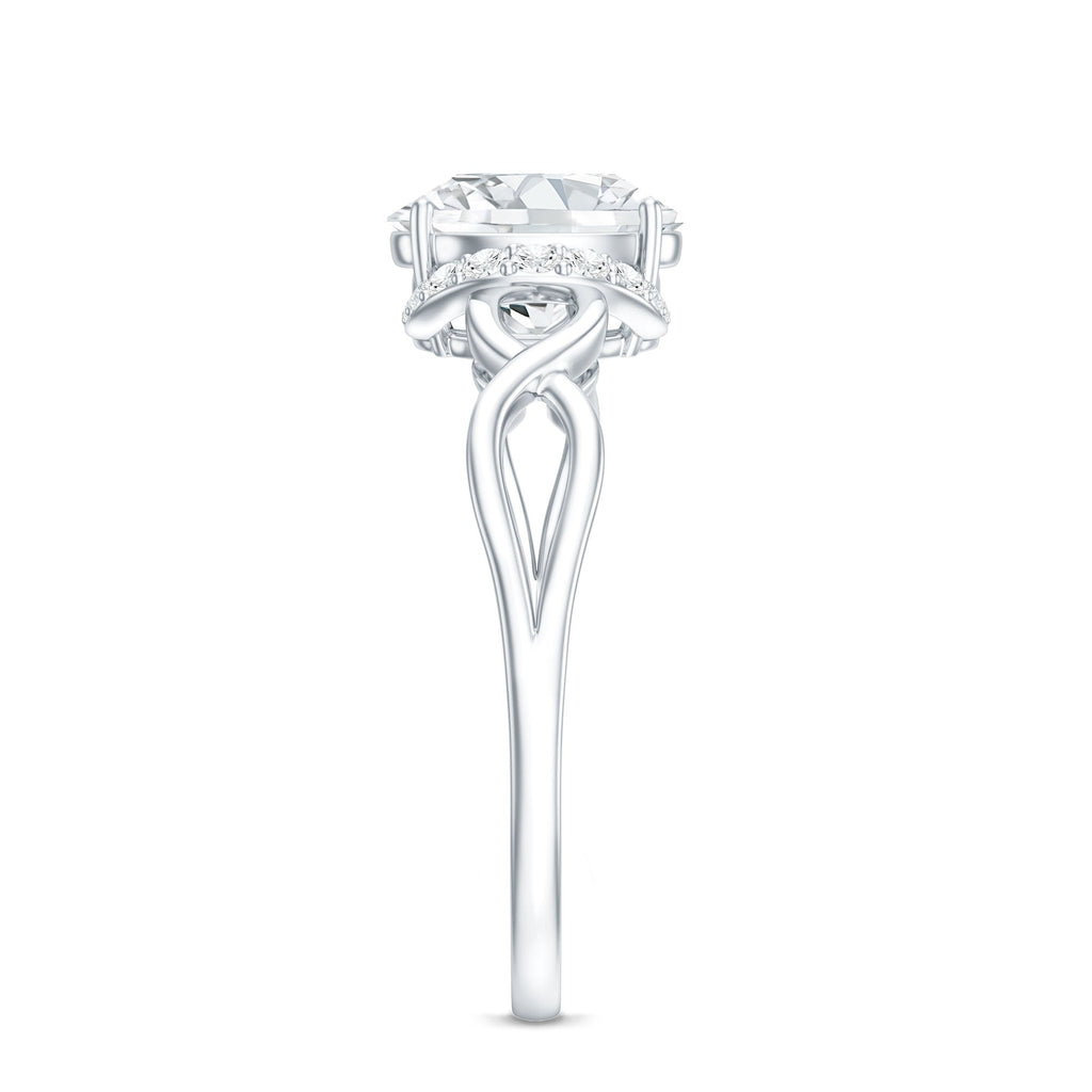 Lab Grown Diamond 1.2 Carat Oval Engagement Ring For Women