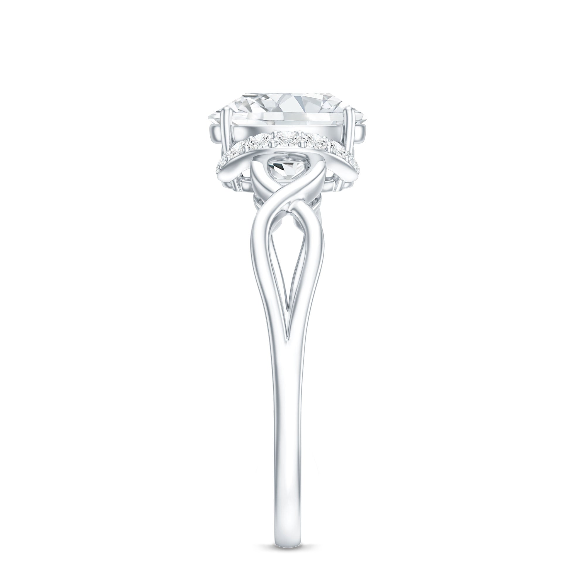 Lab Grown Diamond 1.2 Carat Oval Engagement Ring For Women