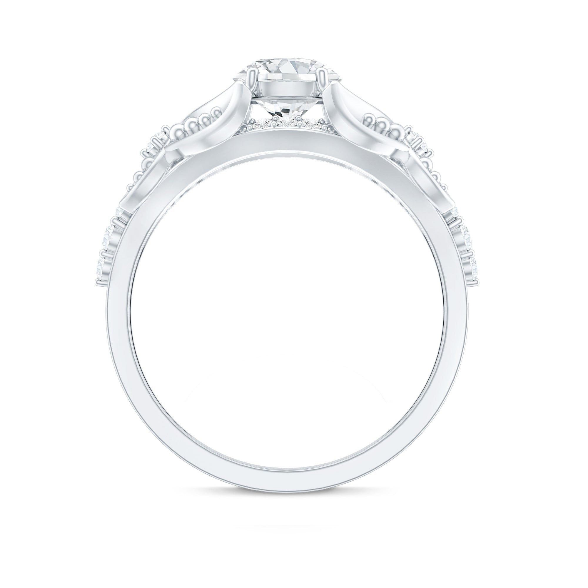 Certified 0.9 Carat Lab Grown Diamond Vintage Inspired Engagement Ring