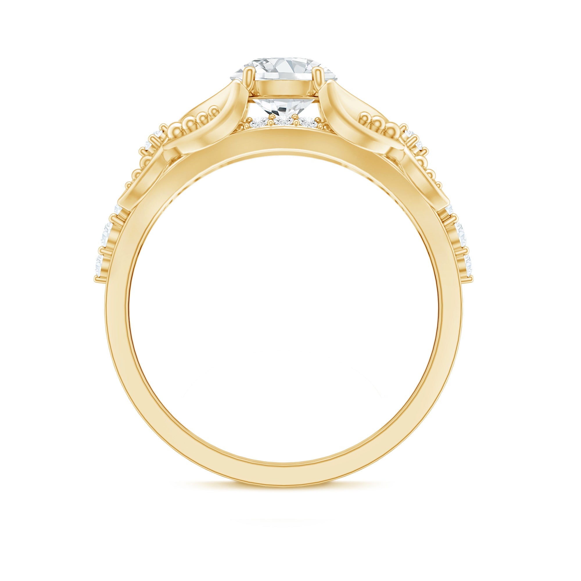 Certified 0.9 Carat Lab Grown Diamond Vintage Inspired Engagement Ring