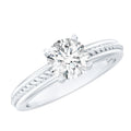 Certified 0.4 Carat Lab Grown Diamond Round Solitaire Promise Ring