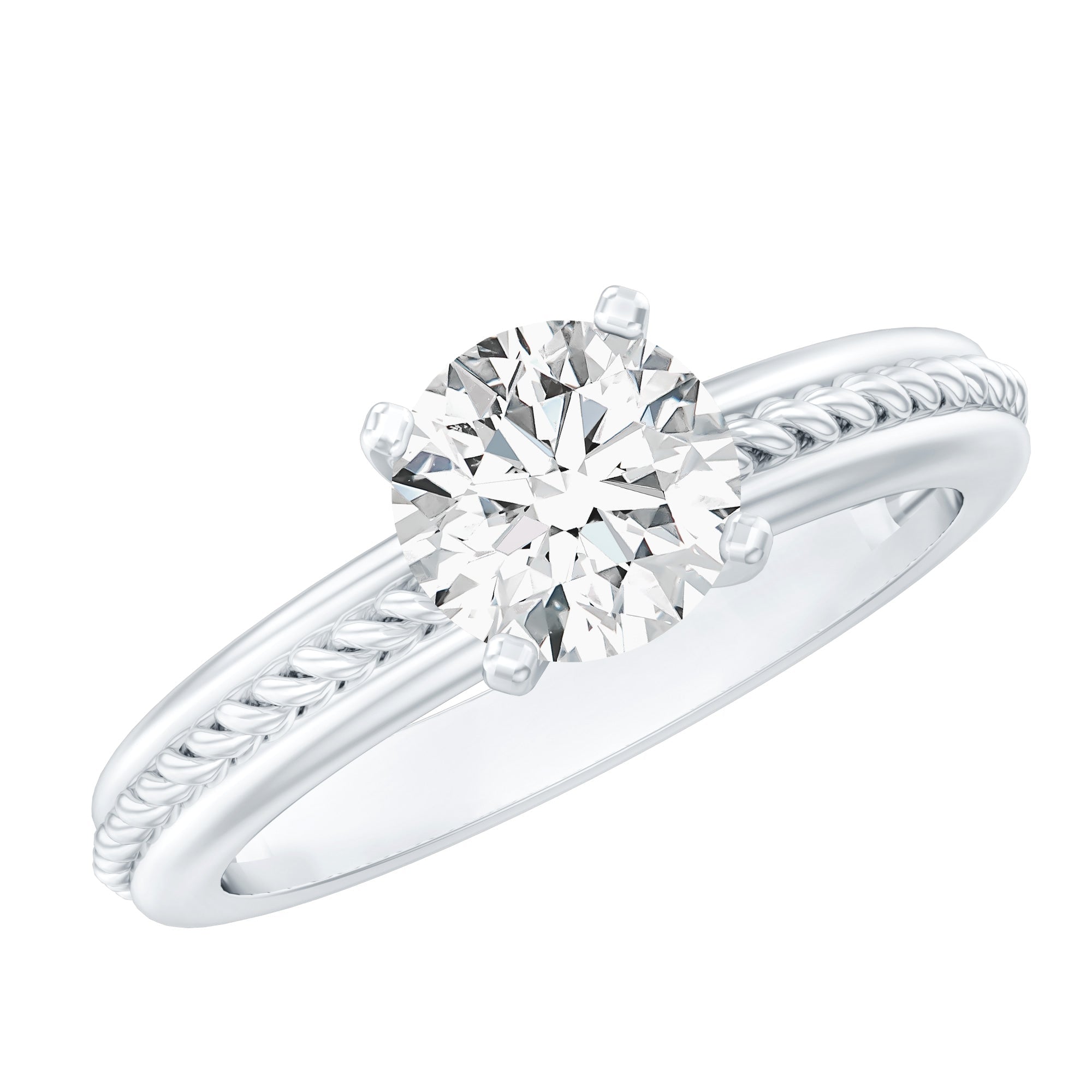 Certified 0.4 Carat Lab Grown Diamond Round Solitaire Promise Ring
