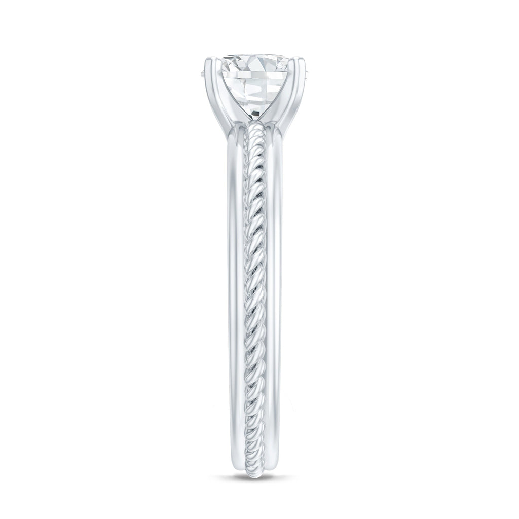 Certified 0.4 Carat Lab Grown Diamond Round Solitaire Promise Ring