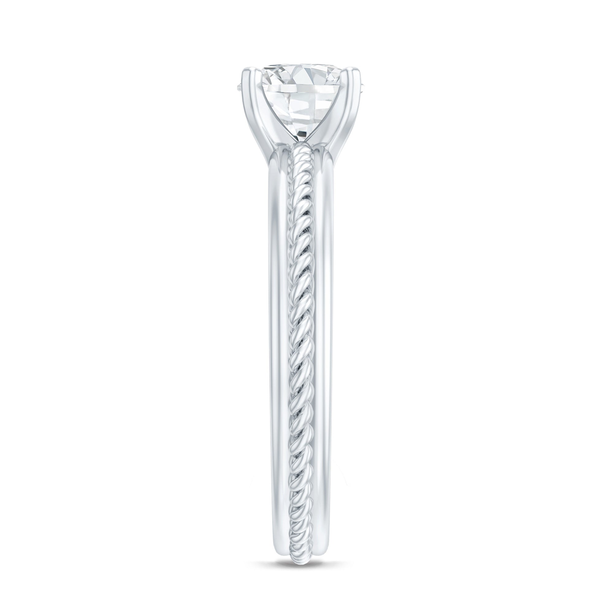 Certified 0.4 Carat Lab Grown Diamond Round Solitaire Promise Ring