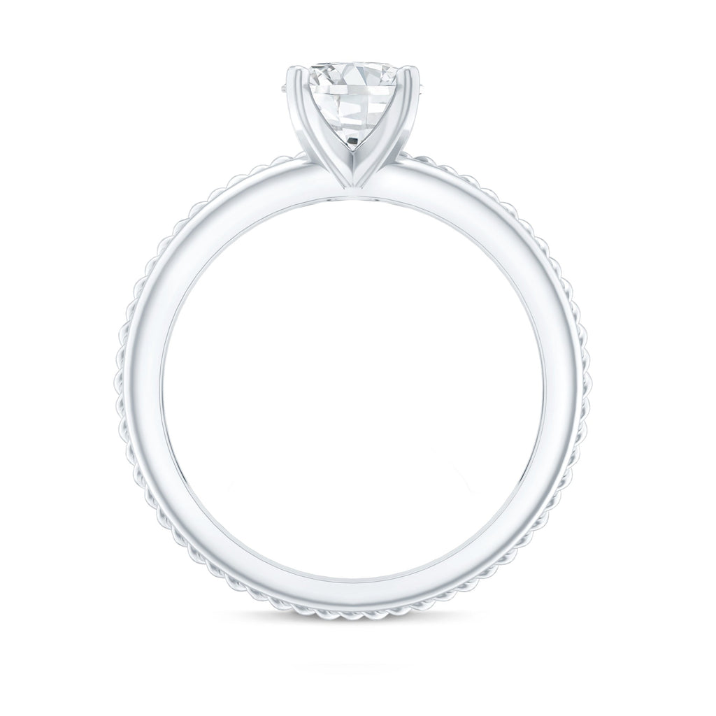 Certified 0.4 Carat Lab Grown Diamond Round Solitaire Promise Ring