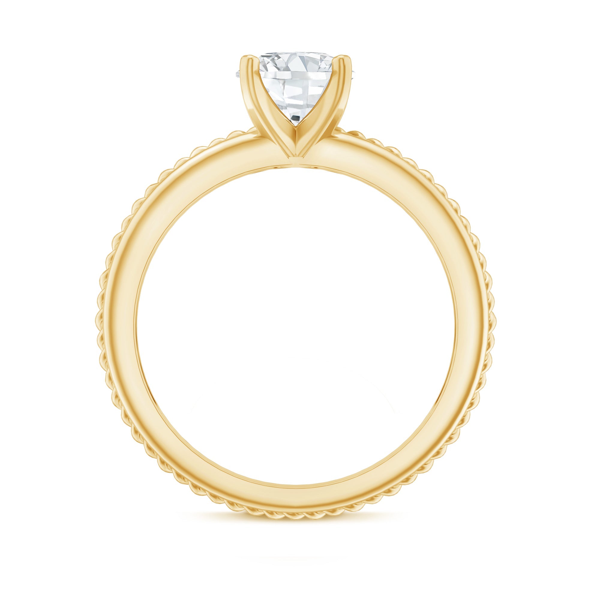 Certified 0.4 Carat Lab Grown Diamond Round Solitaire Promise Ring