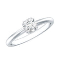 Certified 0.4 Carat Lab Grown Diamond Solitaire Promise Ring For Her