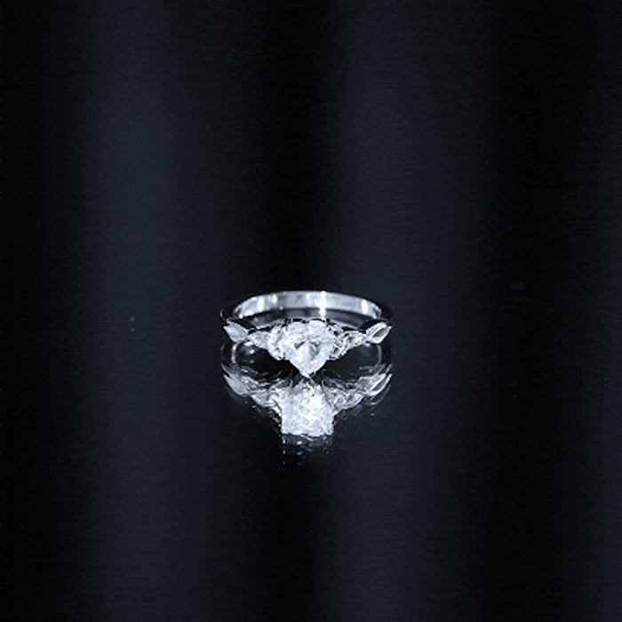 0.5 Carat Certified Lab Grown Diamond Heart Promise Ring