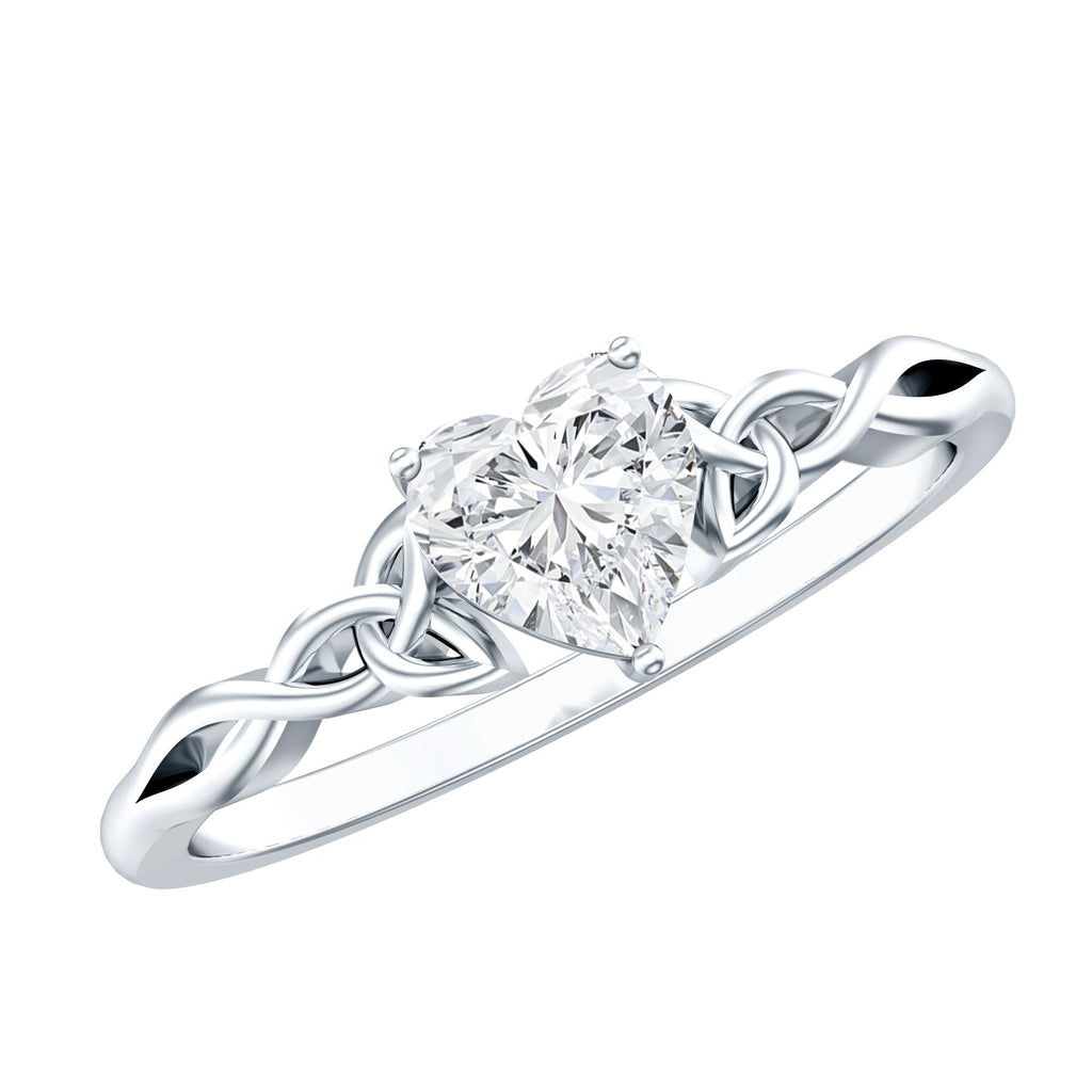0.5 Carat Certified Lab Grown Diamond Heart Promise Ring