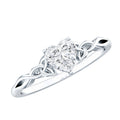 0.5 Carat Certified Lab Grown Diamond Heart Promise Ring
