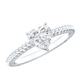 Certified 0.5 Carat Heart Lab Grown Diamond Solitaire Promise Ring
