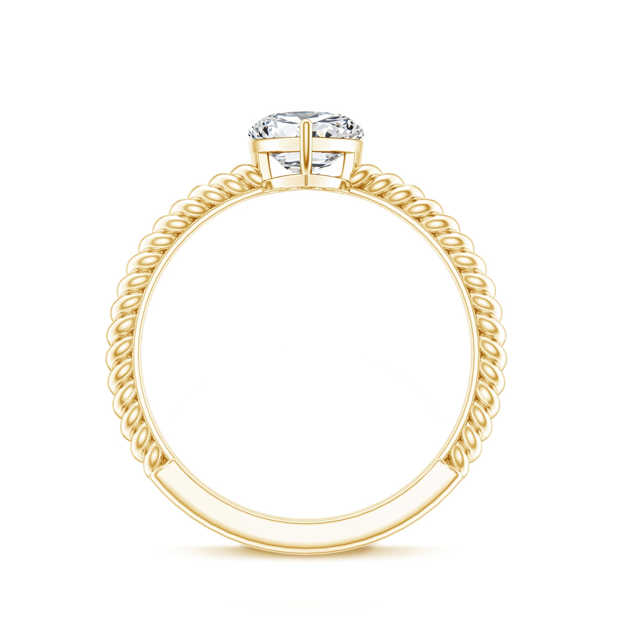 Certified 0.5 Carat Heart Lab Grown Diamond Solitaire Promise Ring