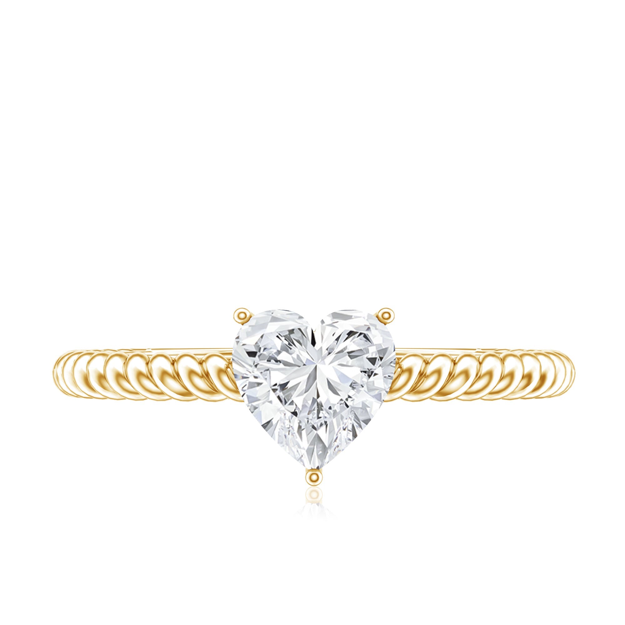 Certified 0.5 Carat Heart Lab Grown Diamond Solitaire Promise Ring
