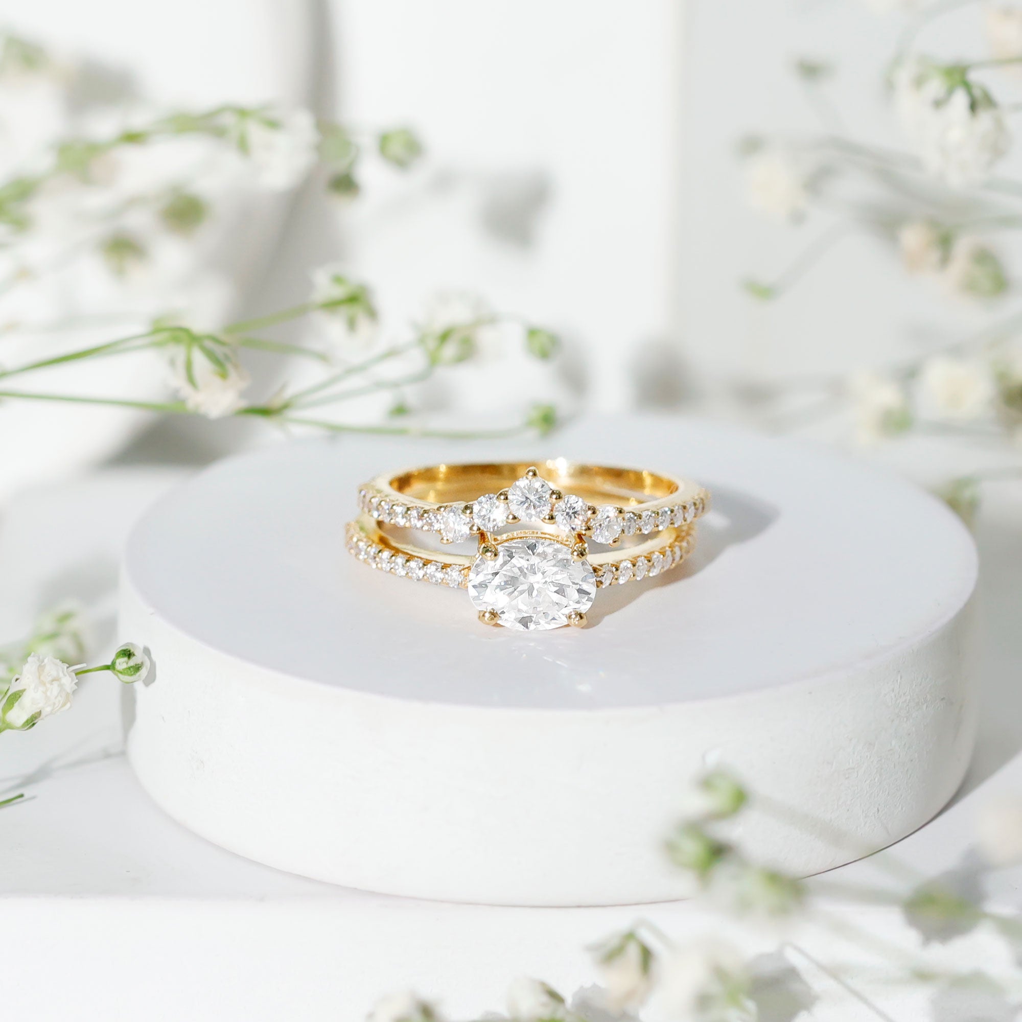 Certified 0.7 Carat Lab Grown Diamond Engagement Ring Enhancer